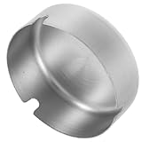 ELEOUTI Cenicero Redondo de Acero Inoxidable Diseño Resistente y Estable Decoración Funcional para Interiores y Exteriores para Bares Oficinas y Hogar