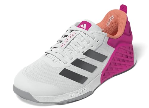 adidas Women's Dropset 3 Training Shoes, Grey/Shock Pink/Semi Coral Fusion, 7 Wide