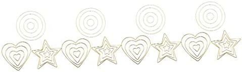 GAFOKI 48 Pcs Dream Catcher Material Moon Wreath Love Ring Floral Supplies Macrame Rings Star Macrame Rings Dream Catcher Rings Hoops Metal Rings Dream Catcher Kit Hoops for Crafts Iron
