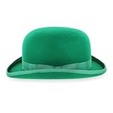 Belfry Mickey Irish Green Derby Hat with Feather and Liner (US, Alpha, Large, Green)