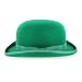 Belfry Mickey Irish Green Derby Hat with Feather and Liner (L)