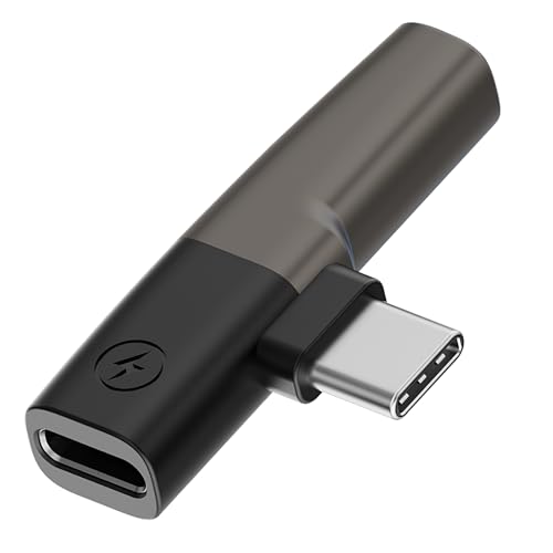 Adaptador USB C a Jack 3.5 mm y Carga 2 en 1, Adaptador de Auriculares USB Tipo C a Jack 3.5 mm, Compatible con iPhone16 15 Pro MAX/Galaxy Serie/Huawei, Compatible con Carga y Música al Mismo Tiempo