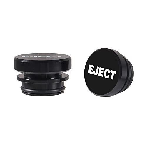 Image of Aokin Cigarette Lighter Cover, Aluminum Dustproof Car Cigarette Lighter Plug Parts Auto Accessories Fits Most Vehicles, Autos, Trucks, Boats Standard 12 Volt Power Source, Eject Black
