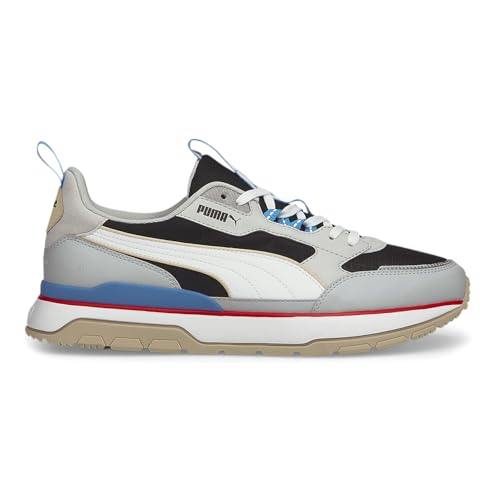 PUMA Puma Men's R78 Trek Sneaker, Black White-Glacial Blue, 8