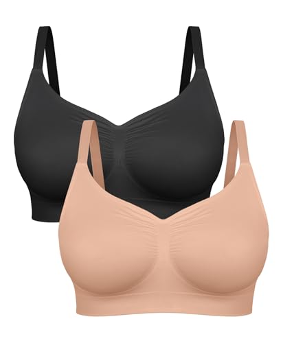 FeelinGirl Bralettes for Women with Support Comfortable Bras No Underwire Seamless Everyday Bras
