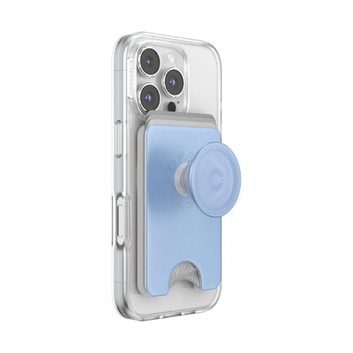Image of PopSockets Phone Wallet for MagSafe with Grip- Metallic Frost