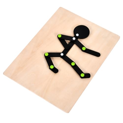 Jeux pour personnes âgées atteintes de démence, jeux pour personnes âgées atteintes de démence, jeu d'association Match Man posable avec 24 cartes assorties double face, interactif en bois lisse pour