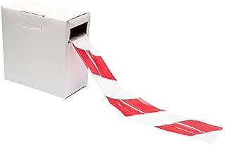 Premium Red/White Barrier Tape - 70mm x 500m - Non Adhesive Warning Box Tape Roll by Gocableties