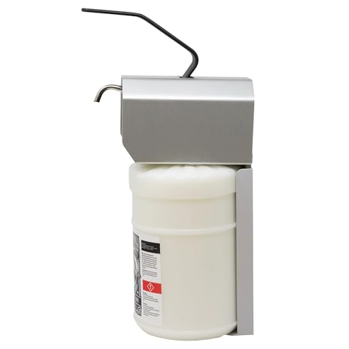 Image of Eagle Grit Heavy Duty Industrial Hand Cleaner Wall Mount System - 1 Gallon USA Made Mechanic Soap + Dispenser - Silica-Based, Solvent-Free Hand Degreaser - Removes Grease, Oil, Paint & Grime