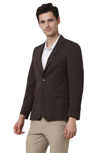Image of Peter England Textured Knit Single-Breasted Blazers
