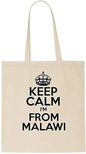 Keep Calm I'M FROM MALAWI Tote Bag-Cotton Shopping Bag