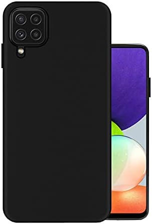 HELLO ZONE Exclusive Matte Finish Soft Back Case Cover for Samsung Galaxy A22 4G / M22 4G / F22 4G - Black