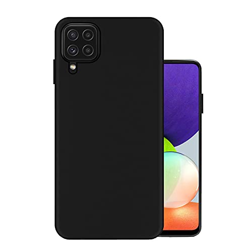 HELLO ZONE Exclusive Matte Finish Soft Back Case Cover for Samsung Galaxy A22 4G / M22 4G / F22 4G - Black