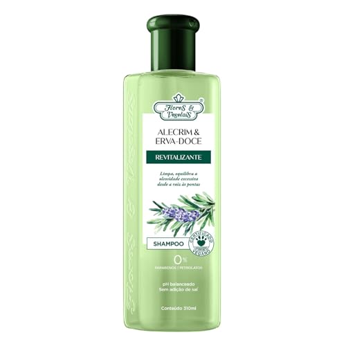 Flores e Vegetais Shampoo Alecrim Erva Doce Revital 310Ml E Vegetais