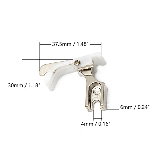 Image of Othmro #TSP-18 Presser Feet 1 /8in Industrial Sewing Machine Presser Feet Hinged Sewing Presser Foot Compensating Raising Foot with Right Guide for Single Needle Industrial Sewing Machines White Silver