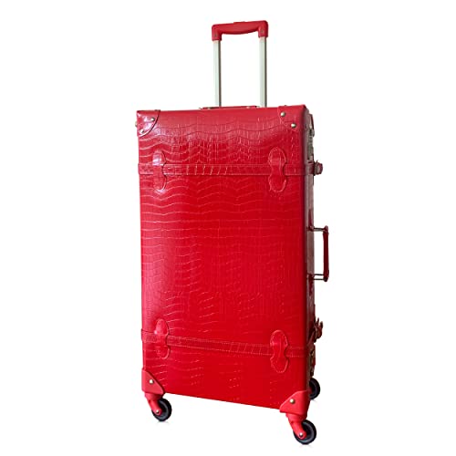 Urecity Vintage Luggage Set Of 2, Retro Suitcase Trunk With Wheels For Men And Women, Cute Designer Travel Luggage Set With Boarding Tote #TOP1