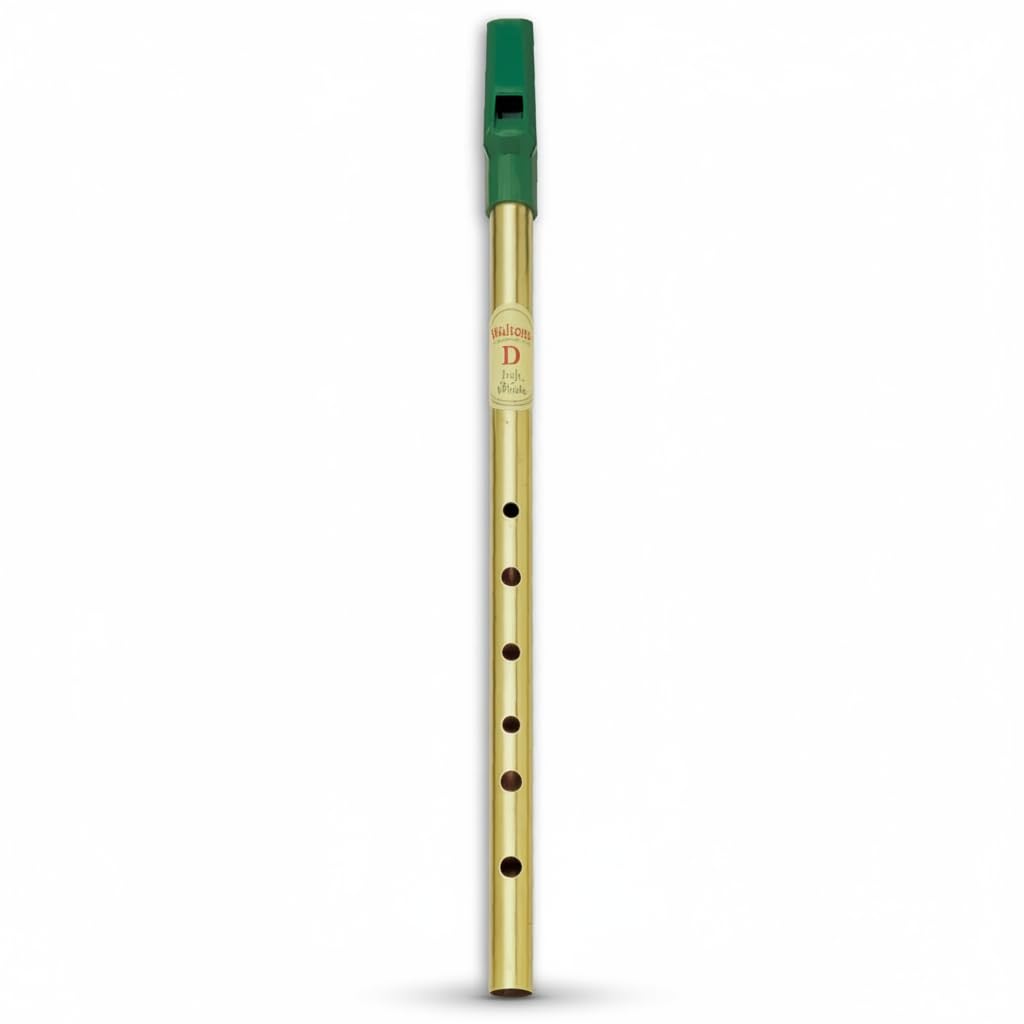 Waltons Brass Mellow Whistle - Key of D - For Beginners, Intermediates, Experts - Authentic Irish Instruments - Made of Materials