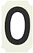Brady 5050-0 Gothic Quik-Align 2" Height, 1-1/4" Width, B-933 Vinyl, Black Color Number, Legend "0" (Pack Of 10)