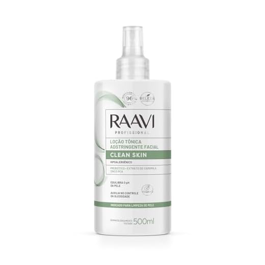 Loção Tônica Adstringente Facial Clean Skin Raavi 500ml