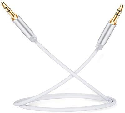 Audio Cable 6.6ft 2M Premium 3.5mm Auxiliary Aux Audio Stereo Jack Cord Line for Home/Car Stereos, Headphones, Apple iPod iPhone iPad, Smartphones, MP3 Player and More