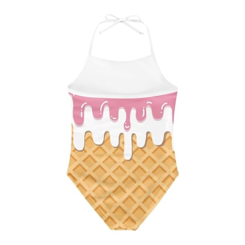Girls One Piece Swimsuits Halter Bathing Suits for Toddler Girls 1-10 Years Old Beach Swimwear2