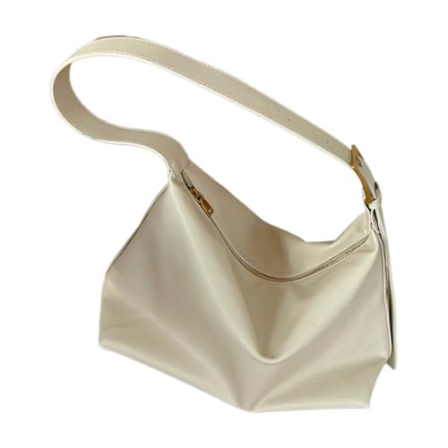 Sac à bandoulière en cuir PU souple blanc grand sac à main bohème unisexe multifonction