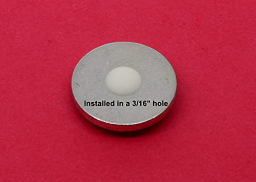 Image of White Nylon Push in Locking Hole Plug - Fits Panel Hole Diam 3 /16 inch, Head Diam 1 /4 inch, Fits Panel Thickness .016 inch-.062 inch, Surface Finish Matte-Textured