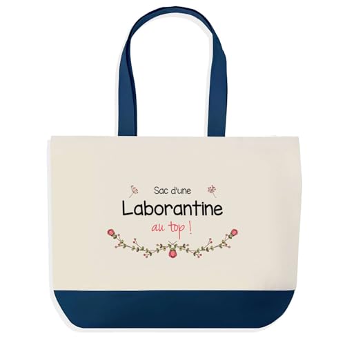 Grand sac de provision bleu Laborantine au Top Planetee pour le marché