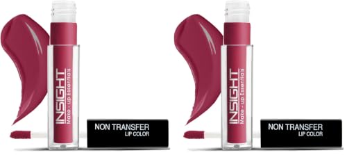 Image of INSIGHT Non Transfer Lip Color - Wild Card | Waterproof| Matte Finish| Transfer & Smudge Proof| Lightweight| 12 Hr Wear| Highly Pigmented 4 ml (Pack of 2)