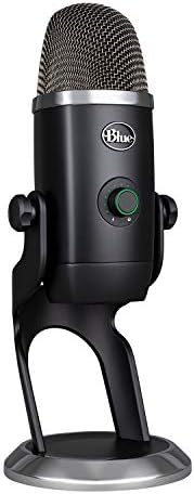 Blue Yeti X Professional USB Condenser Microphone for PC, Mac, Gaming, Recording, Streaming, Podcasting on PC, Desktop Mic with High-Res Metering, LED Lighting, Blue VO!CE Effects - Black