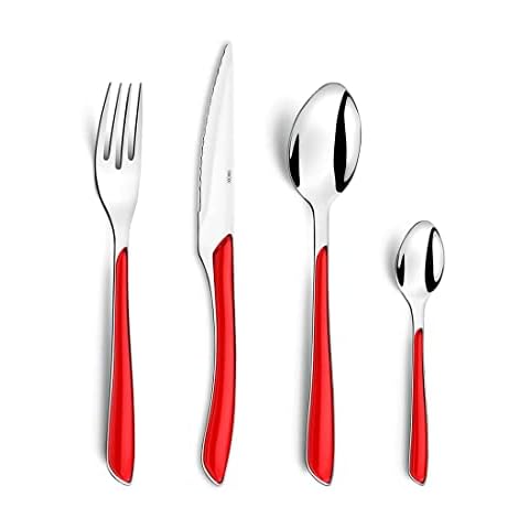 Amefa ECLAT Besteck Set aus Edelstahl rostfrei, Essbesteck 24-teilig Cover