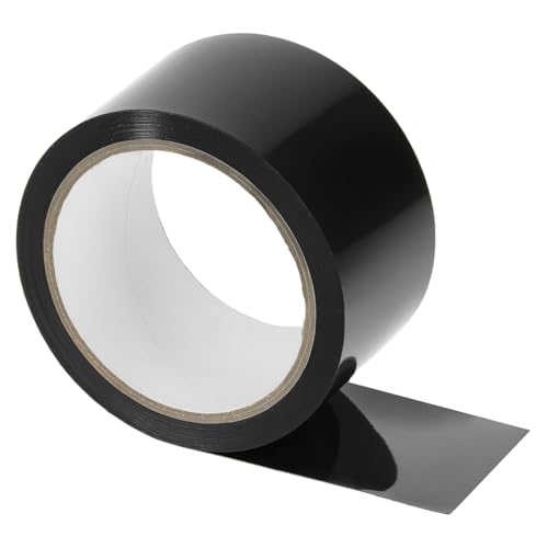 QWORK® Cinta de Reparación PVC, 5.5 cm x 5 m Negra Cinta Adhesiva Impermeable, para Grietas, Juntas, Transiciones