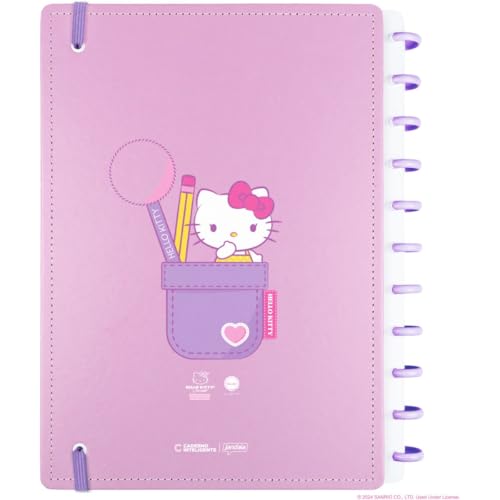 Caderno Inteligente, Grande, Hello Kitty, 200x275 mm, 80 Folhas decoradas