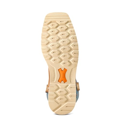 Ariat Men's Activator Waterproof Steel Toe Work Boot, Dusted Brown/Basin Blue, 8