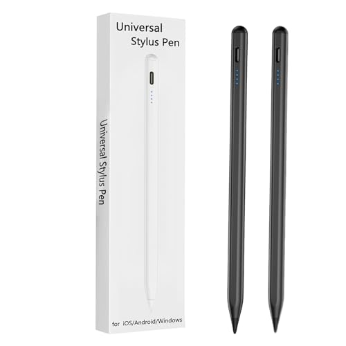 2 Pieces Stylus Pen for Samsung Galaxy Tab A9/A8/A7 Tablet Pens for iOS/Android/Windows Stylists Pen with Dual Touch Screen Stylus Pencil (Black)
