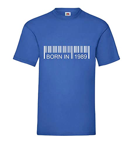 T-shirt homme 1989 bleu roi XXXL avec code à barres original