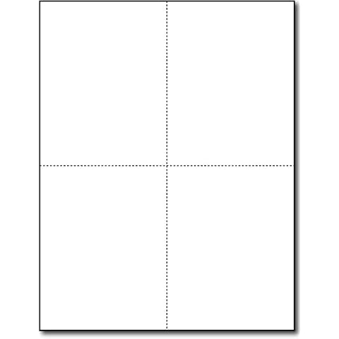 65lb White 4up Postcards - Desktop Publishing Supplies, Inc.™ Brand (250 Sheets / 1000 Postcards) Cover