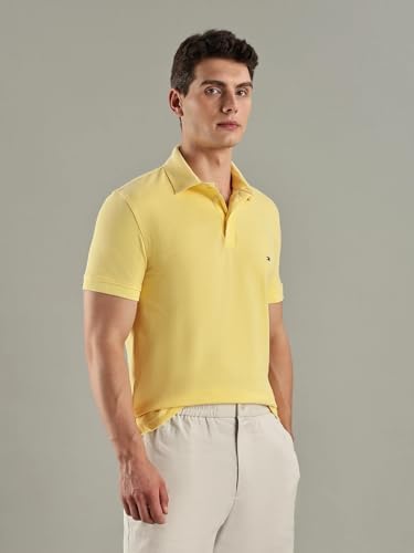 Image of Solid Slim-Fit Cotton Polo T-Shirt