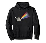Diseño gráfico con imagen de un rayo de luz blanca en el lado izquierdo de un prisma triangular y un espectro de colores en el lado derecho