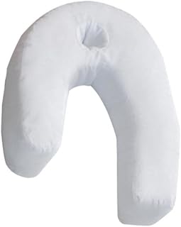 耳穴付きU字型横向き寝枕、横向きの睡眠用J枕、整形外科用耳穴枕、首と背中の枕を保持する首と背骨の保護コットン枕クッション、整形外科用深い睡眠枕。