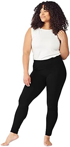 Maggie's Organics Cotton Base Layer Leggings - Ankle Length - Soft & Stretchy Black