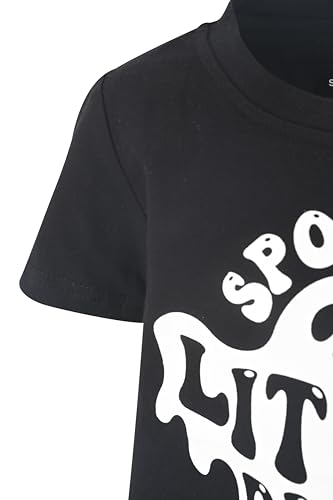 Image of Boys 2pc Shorts Set Outfit Short Sleeve Shirt with Classic Applique Print and Shorts