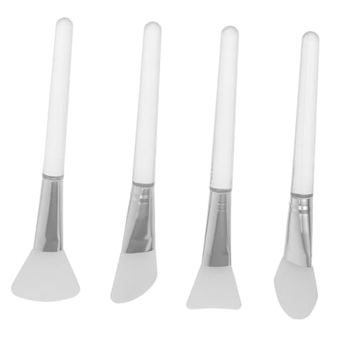 FRCOLOR 4PCS Silicone Mask Brushes Set Flexible Applicator Tool for Mud Moisturizers Easy Pleasant Skincare Routine Spatula for Makeup Application