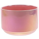 Inoomp Keramischer Blumentopf FüR Sukkulenten Rosa Runde PflanztöPfe Aus Hochwertiger Keramik FüR Innen- Und AußEndekoration 15 cm Durchmesser