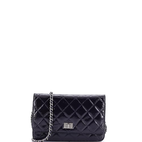 Chanel, Pre-Loved Reissue 2.55 Wallet on Chain Quilted Patent, Purple