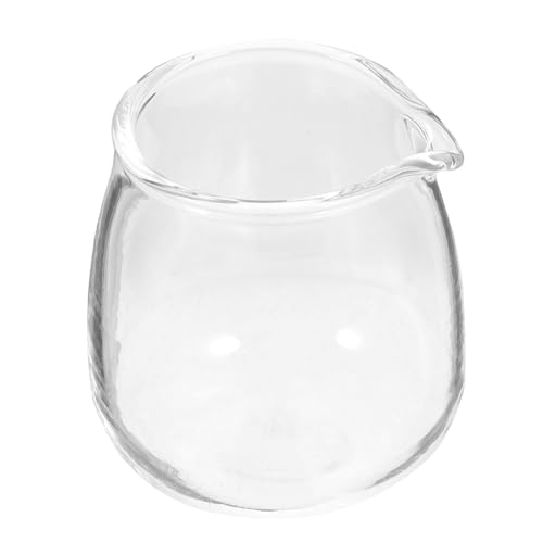 SHOWERORO Milk Cup Sugar Syrup Milk Dispenser Creamer Coffee Cream Pitcher Syrup Pitcher Latte Art Pitchers Syrup Dispenser Milk Pitcher Small Milk Kettle Small Milk Jug Glass Transparent