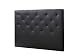 Cabezal tapizado Rombo 160X115 Negro, Acolchado con Espuma, 8 cm de Grosor,...