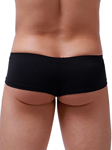 iKingsky Men's High Stretch Cheeky Boxer Briefs Sexy Brazilian Back Mens Underwear Low Rise Mini Cheek Thong Under Panties2