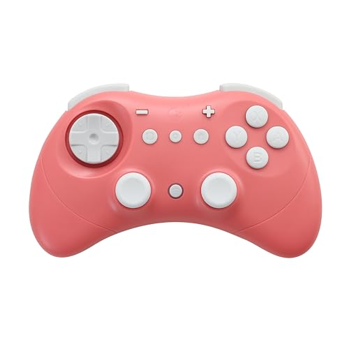 GuliKit Elves 2 Controller for Switch/Switch 2, PC, Android, iOS – Hall Effect Joysticks, 1000Hz Wired, 800Hz Bluetooth, Dual Vibration, Motion Control, Turbo – Coral Red