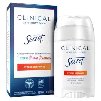 Secret Clinical Strength Stress Response Soft Solid Antiperspirant and Deodorant, 1.6 Ounce (Pack of 2)